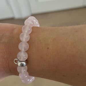 Thomas Sabo Pink Quartz Bead Charm Bracelet